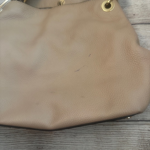 Michael Kors Handbag RAVEN PEBBLE LEATHER TOTE Purse Soft Pink AUTHENTIC - Picture 3 of 10